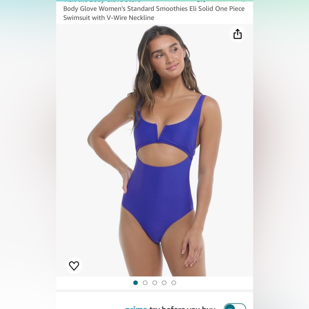Body Glove Women's Smoothies Eli One-Piece Swimsuit Sz.M